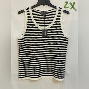 Ninety Monochrome Striped Tank Top
